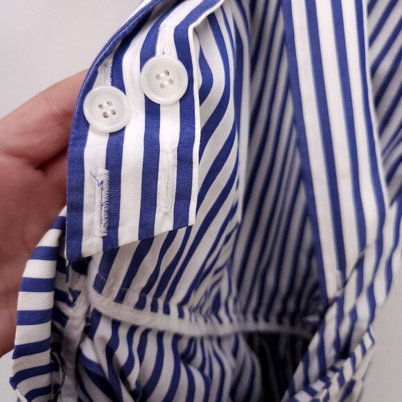 Mark D Sikes Stripped Midi Dress With Open Back Womens Size 2 Pockets - Picture 11 of 16